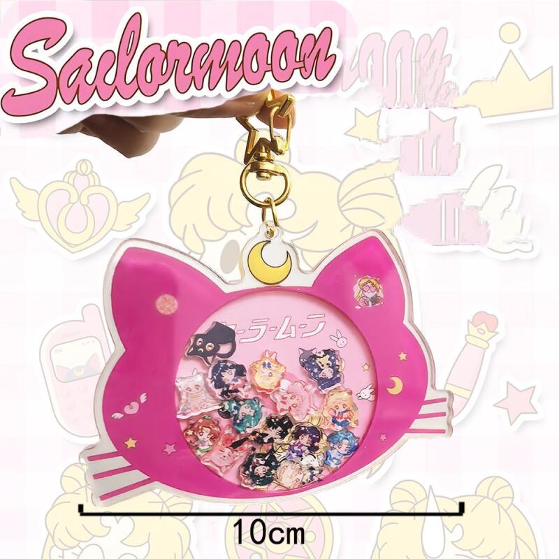 Anime Merchandise In Japanese - สินค้าอนิเมะเซเลอร์มูนญี่ปุ่น สร้างสรรค์น่ารัก พวงกุญแจอะคริลิกสุดสนุก ตกแต่งกระเป๋าเป้ ซิป ของขวัญวันหยุด